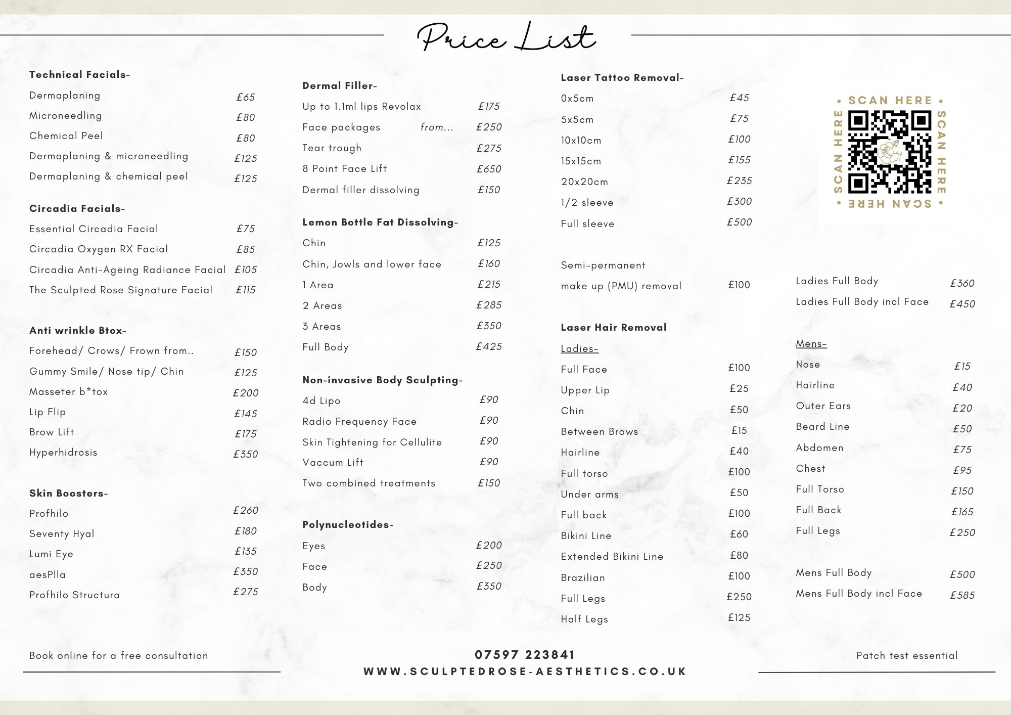 Price List